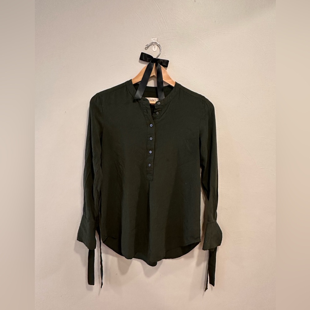 LOFT Button Henley Blouse